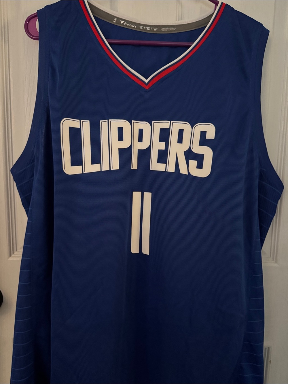 Fanatics LA Clippers Royal Blue #11 Basketball Jersey with Red & White Trim